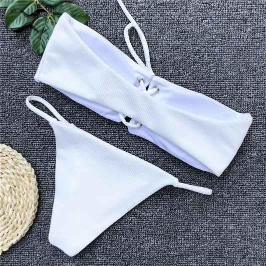 Rib Bandeau Bikini